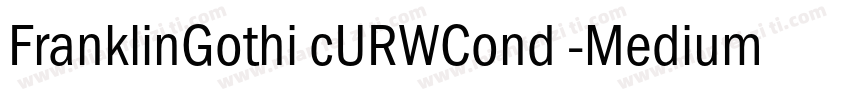 FranklinGothi cURWCond -Medium字体转换